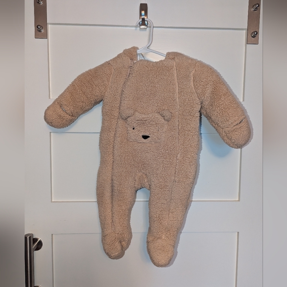 Baby First Wish winter onesie size 9-12 month. Fleece insulated winter onesie.